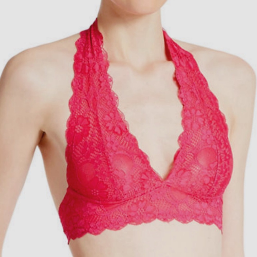 Free People Galloon Lace Halter Bra MSRP $38 Size Medium Intimately